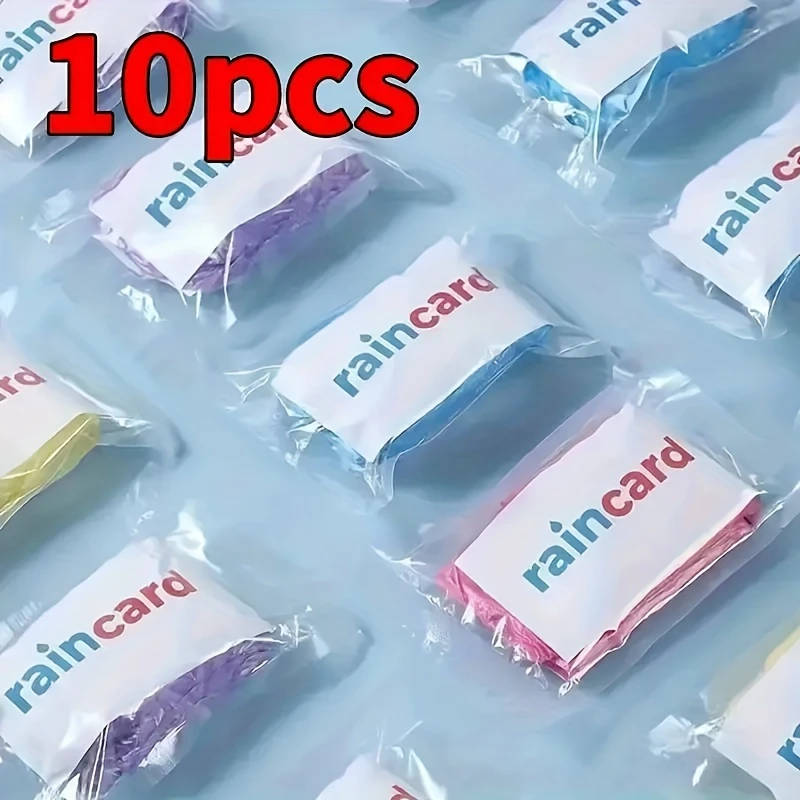10pcs Unisex Disposable Raincoats