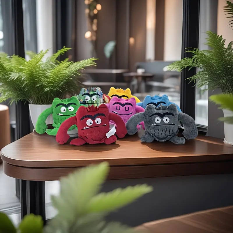 7-Piece Mixed Emotion Monster Plush Set