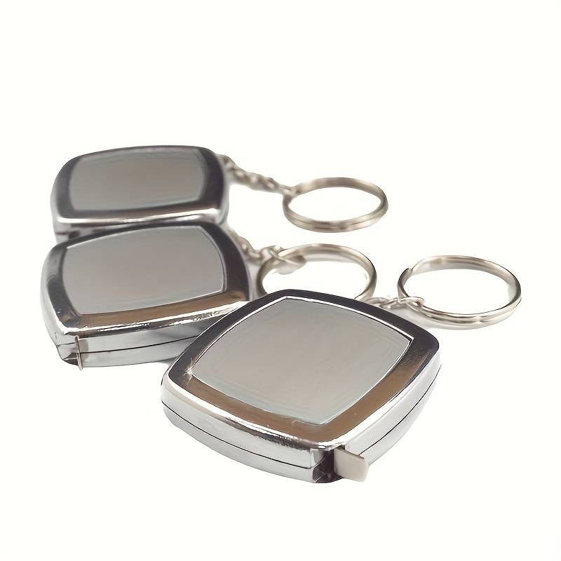 1pc Mini Tape Measure Keychain 200.0 cm PVC Compact Pocket Tool 0.01 Accuracy Precision Port