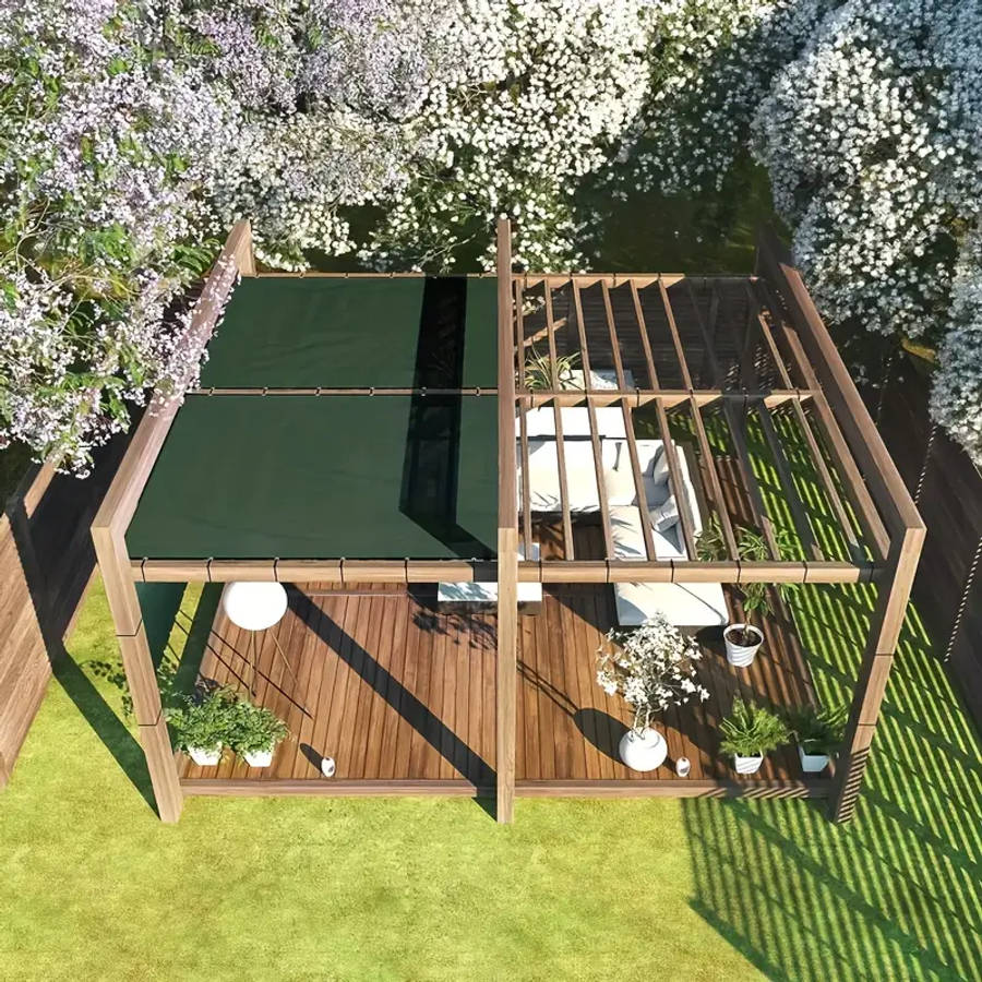 1x5m Outdoor Sunshade Net  Privacy Screen Canopy