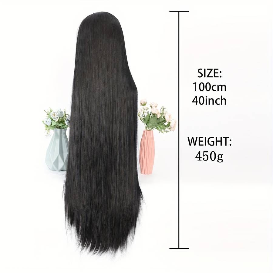 1Pc Silvery Grey 101.6cm Fashion Design Wig
