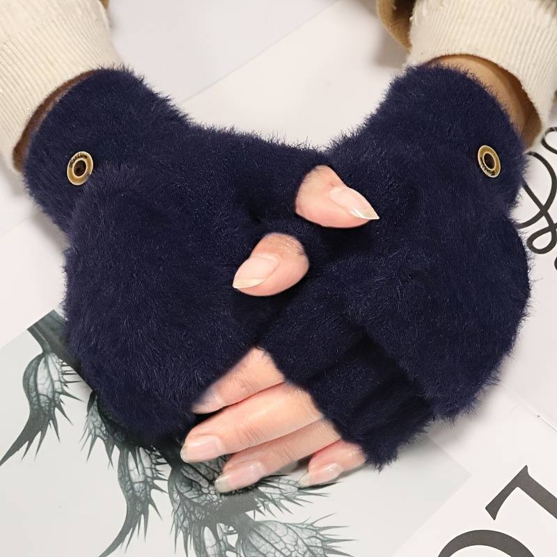 1 Pair Pink Warm Gloves