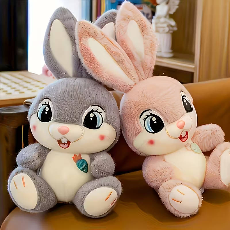 1 Cute Rabbit Plush Toy Gray