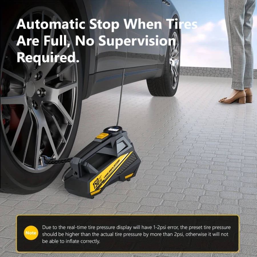 1pc Digital Tire Inflator Portable Car Air Compressor Pump Air Pump for Auto Car Motorcycles Bicycle