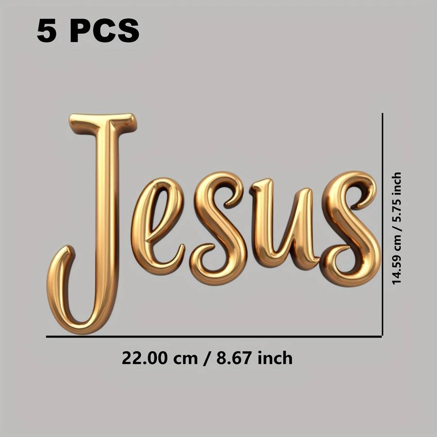 5pcs Jesus Christian Themed Stickers