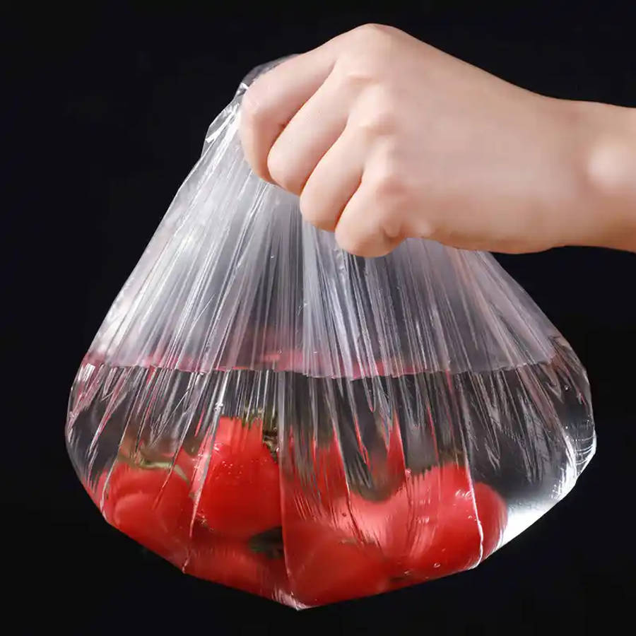 Disposable Food Covers with Elastic Edge, Durable and Convenient for Various Tableware Use, Dustproo