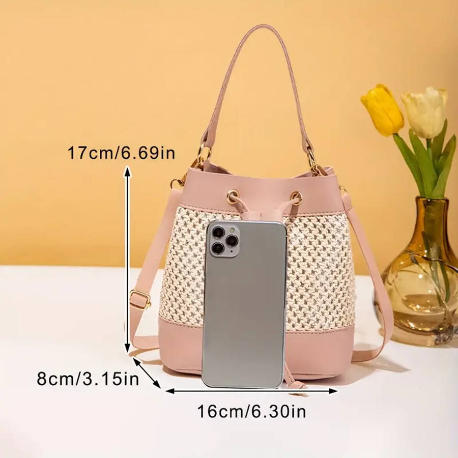 Chic Hollow-Out Bucket Bag