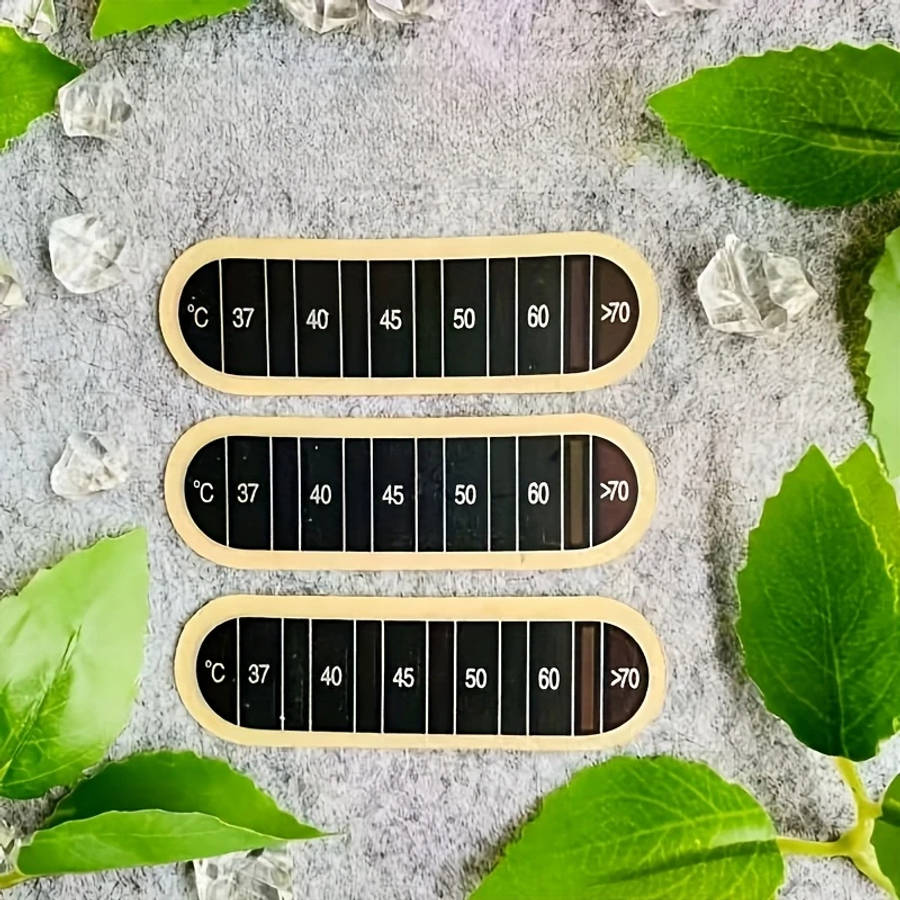 3Pcs Heat Sensitive Temperature Strips Color Changing Adhesive Thermometer Stickers