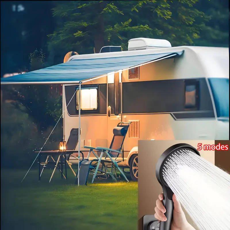 High-Pressure Handheld Shower Head with 5 Spray Modes