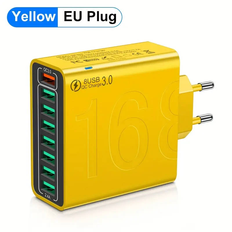 1pc Multiport Fast Charging USB Wall Phone Charger Adapter QC 3.0 USB Phone Charger for iPhone