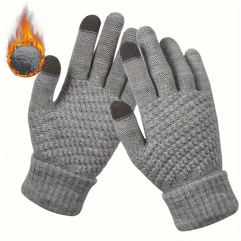 4 Pairs Black And Gray Warm Gloves