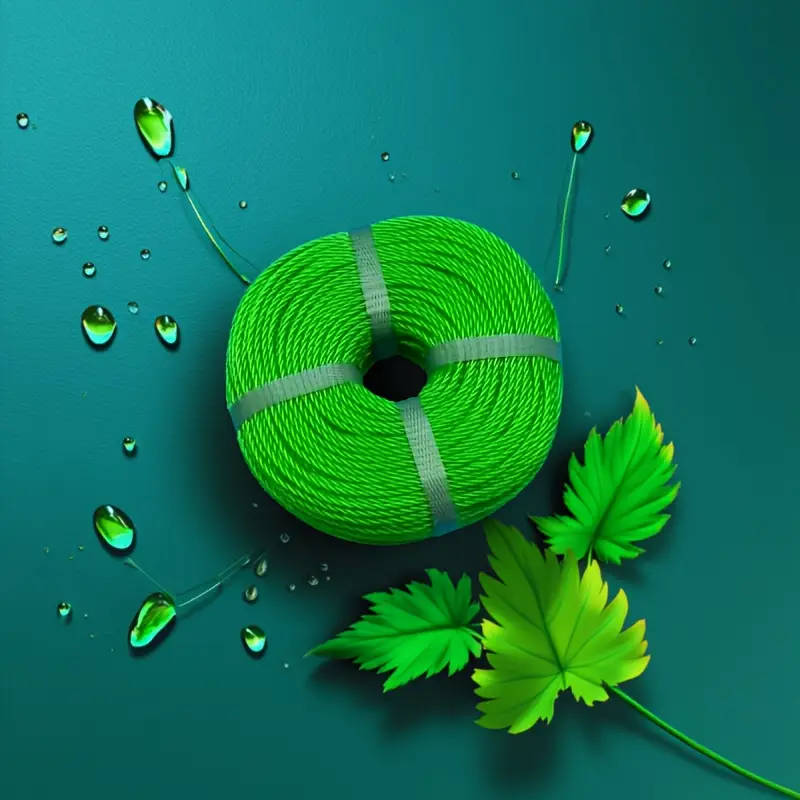 1 Roll Of Durable Plastic Rope Green