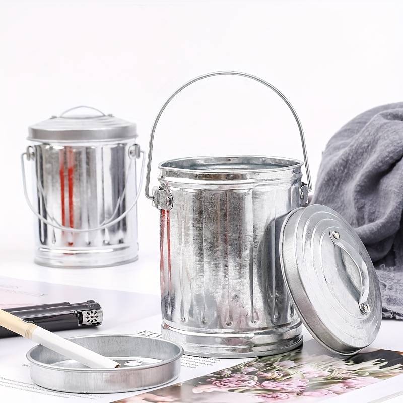 1pc Japanese bucket shaped ashtray anti drop and washable suitable for household use not easy to