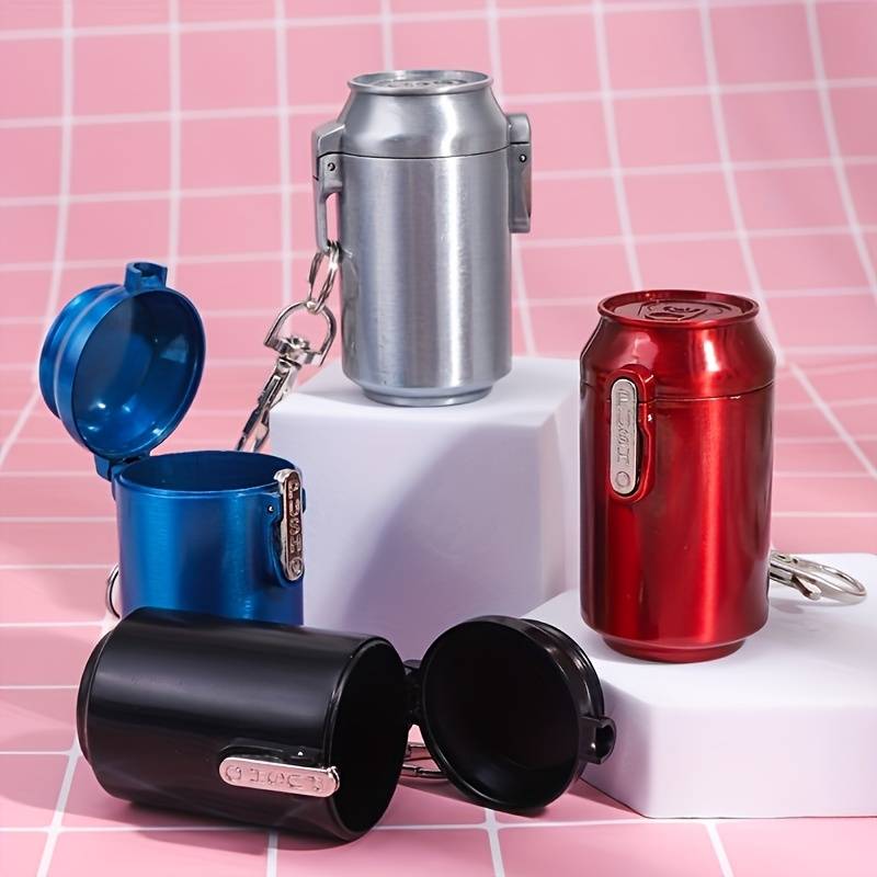 1pc Portable Mini Metal Ashtray for Car Bedroom Living Room Creative Irregular Shape No Electr
