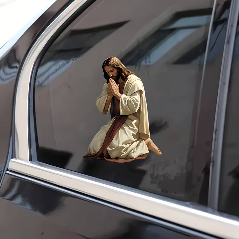 1pc 14.99cmx11.0cm Jesus Christian Themed Stickers