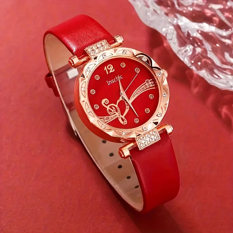 6pcs set Women's Watch Set Exquisite Women's Quartz Watch and Accessories Does Not Include Watch Box