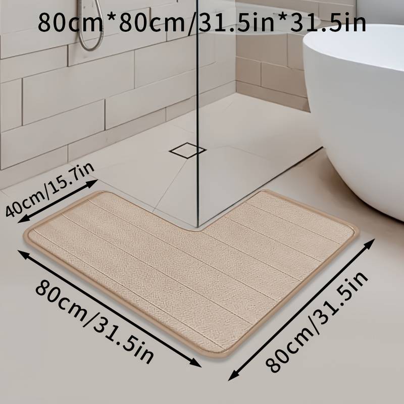 1Pc Black 80x80cm 31.49x31.49inch Floor Mat