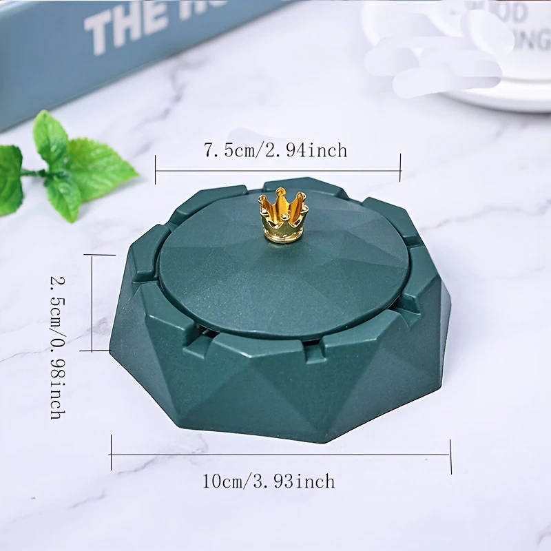 1pc Anti-Fall Ashtray With Lid Household Ashtray High-Looking Plastic Large Ashtray Hotel Ashtray Wi