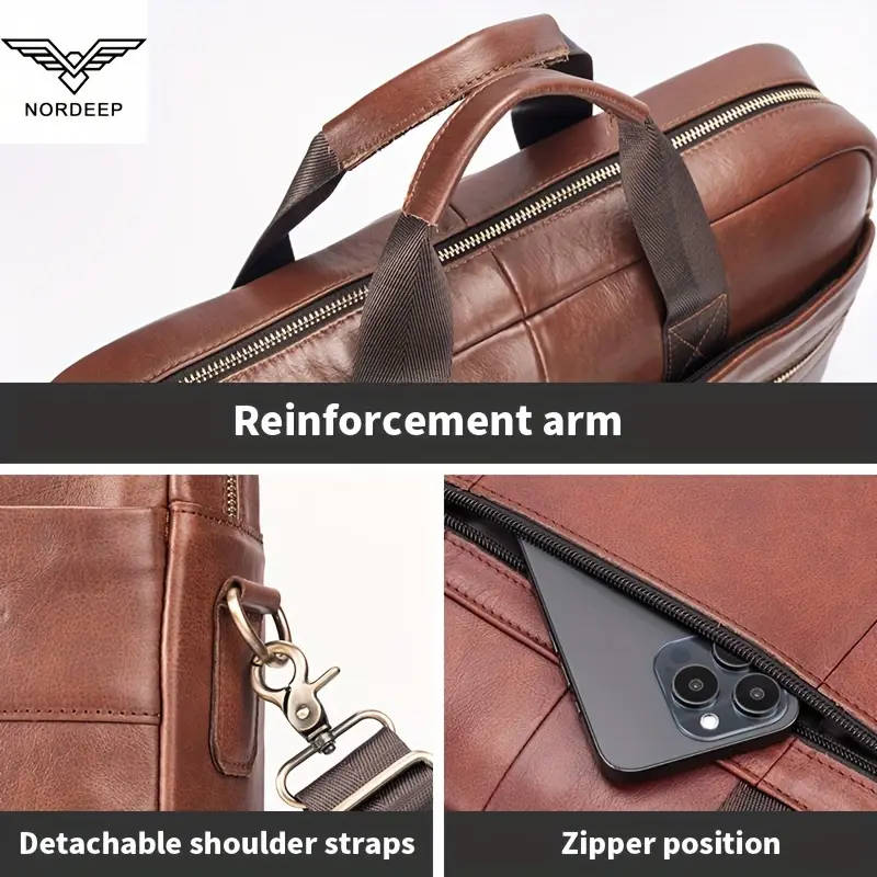 Genuine Leather Laptop Briefcase