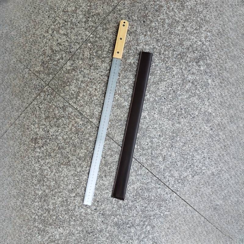 1pc Carbon Steel Quenched with Solid Wood Handle and Leather Cover Ideal for Survey