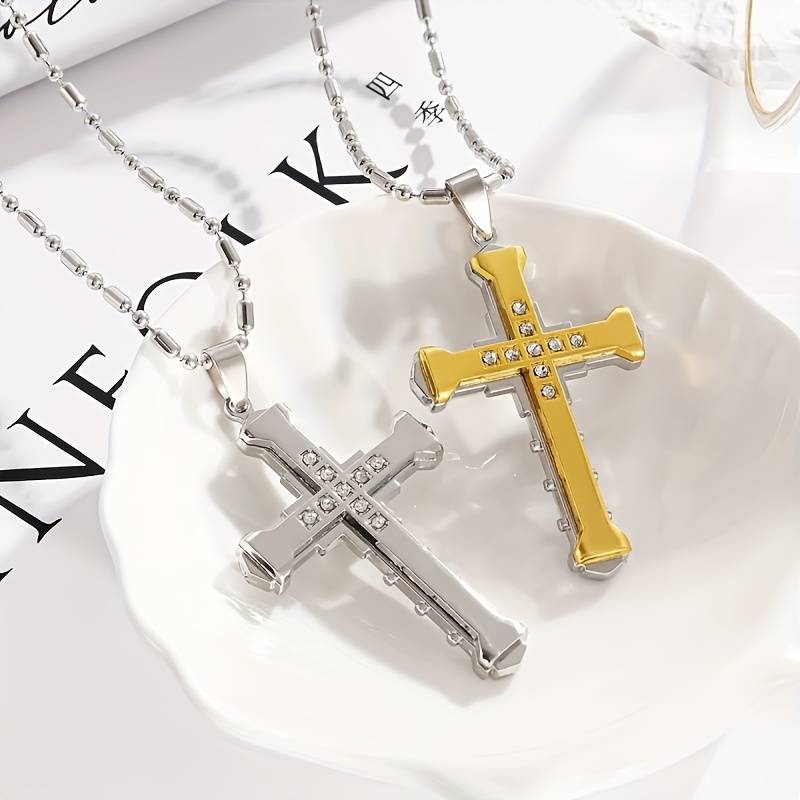 1 Piece Golden Jesus Theme Pendant