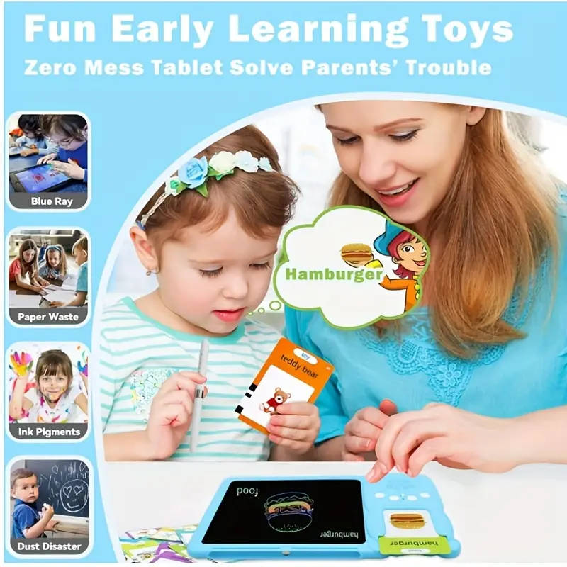 2-in-1 Interactive Flashcard Drawing Board