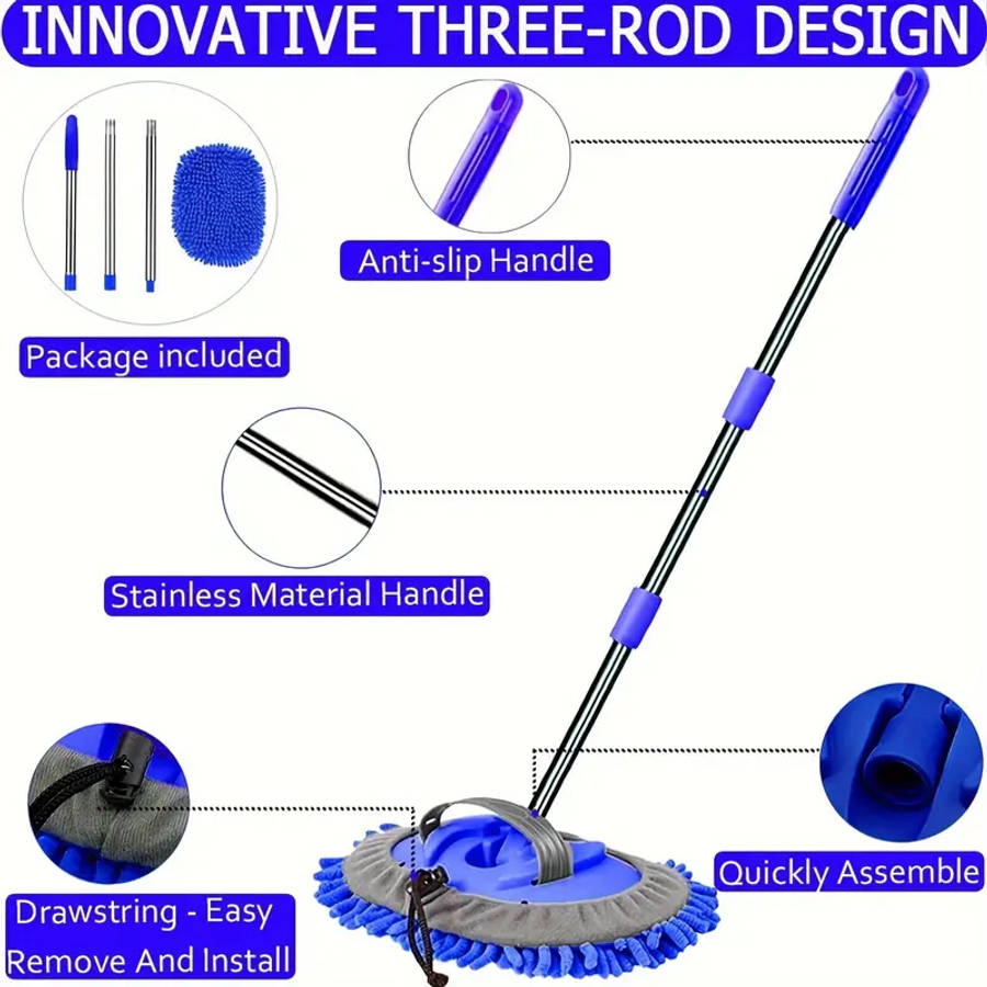 Microfiber Car Wash Brush with Extendable Handle