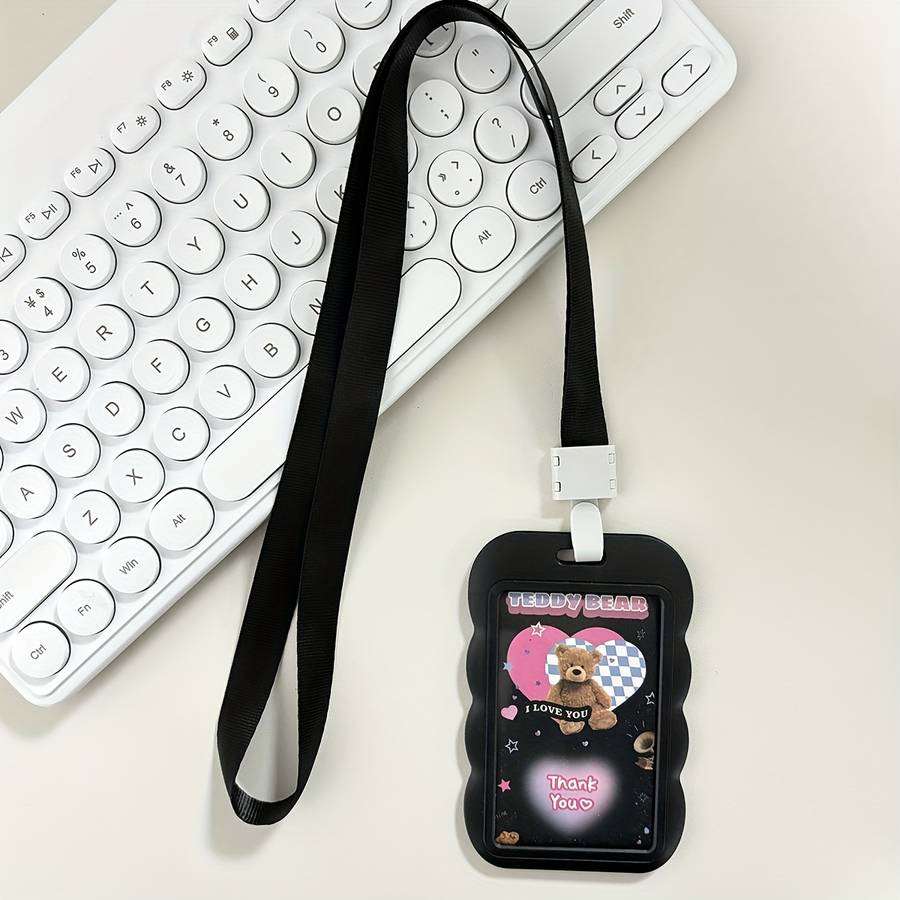 1pc 1 Set ABS Slide Card Holder 3 Inch ID Postcards Bus Rainbow Card Organizer With PP Buckle Lan