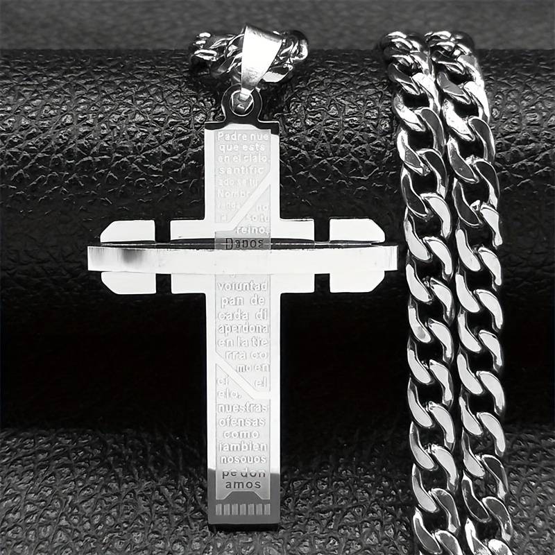 1 Piece Silvery B Jesus Theme Pendant