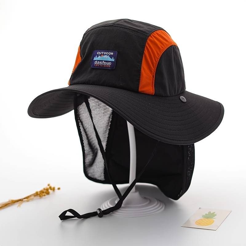 1pc Japanese-Style Summer Outdoor Breathable Parent-Child Shawl Hat with a Wide Brim Suitable for