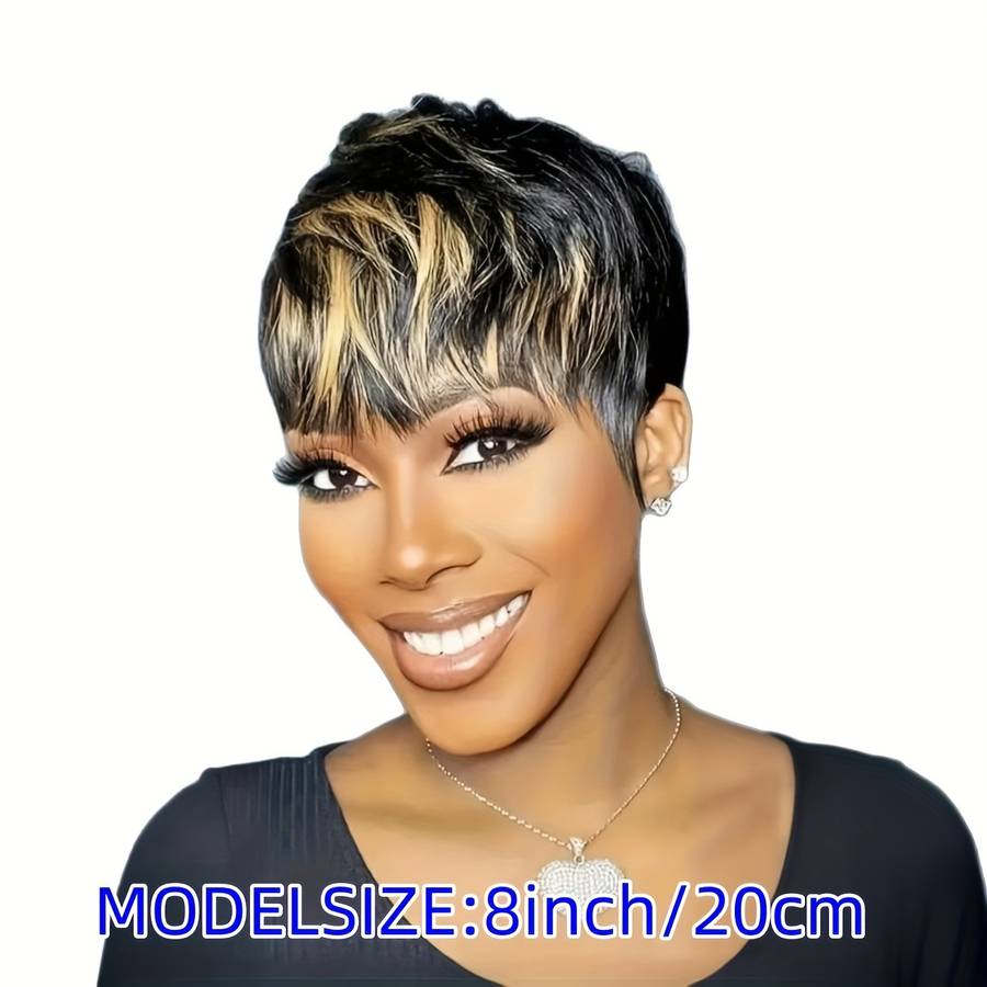 1Pc Burgundy 20.32cm Fashion Design Wig