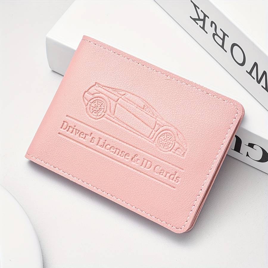 1pc DEABOLAR Driver's License ID Card Holder Stylish Car Design Wallet for Credit Cards Compac