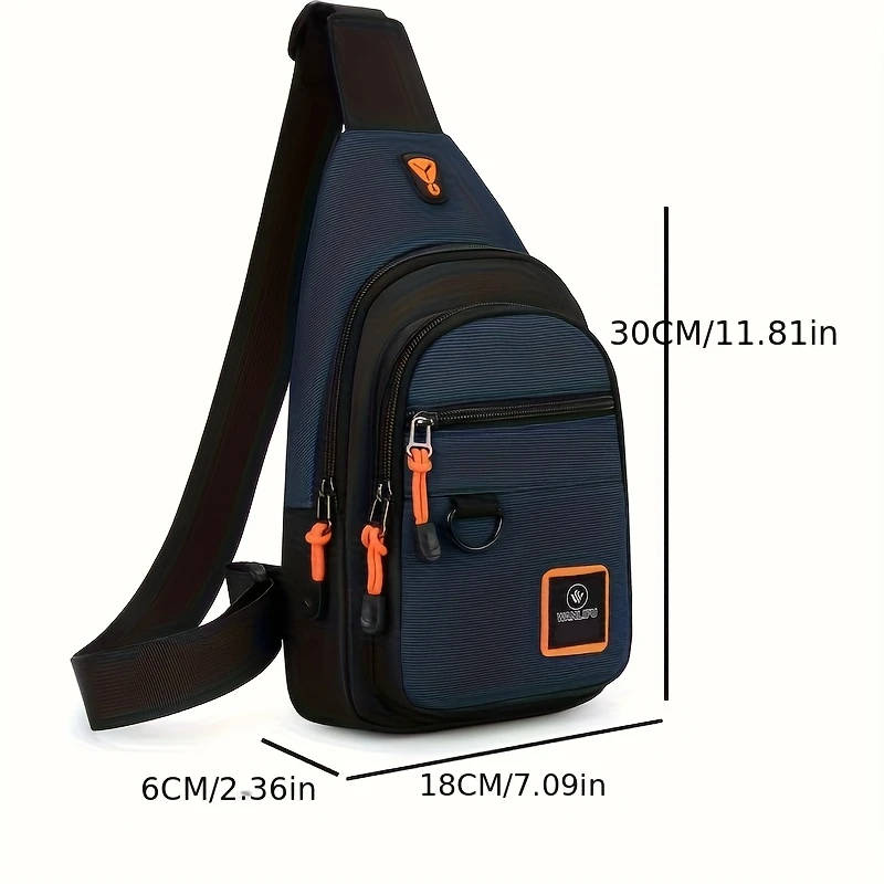 1pc Men'S Casual Outdoor Small Chest Bag Hiking And Cycling Shoulder Bag Sports Small Crossbody Bag