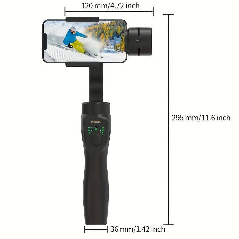 3Axis Smartphone Gimbal Stabilizer USB Charging Wireless Handheld Stabilizer with Tripod 2500mAh Li-