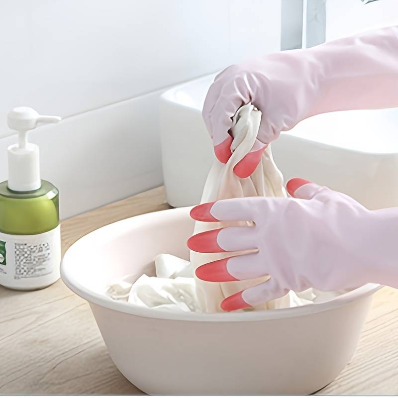 3 Pairs Random Color Size S Palm Width 7x31cm Household Cleaning Gloves