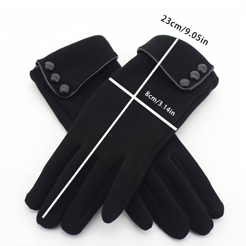 1 Pair Khaki Warm Gloves