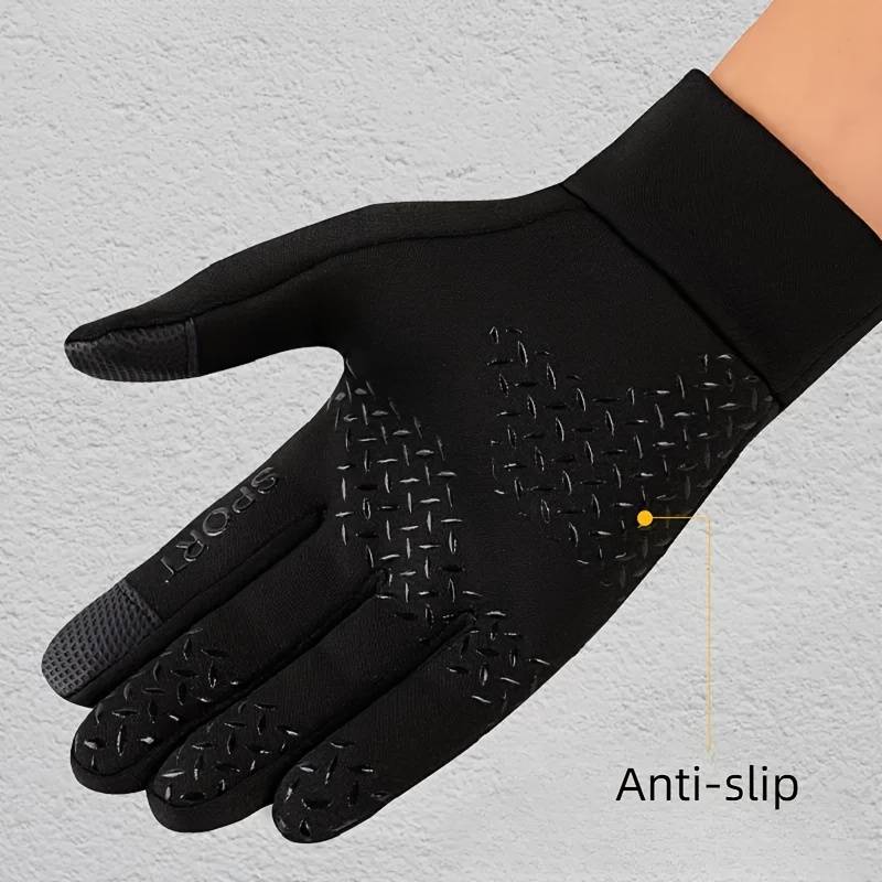 1 Pair Black Outdoor Sports Gloves