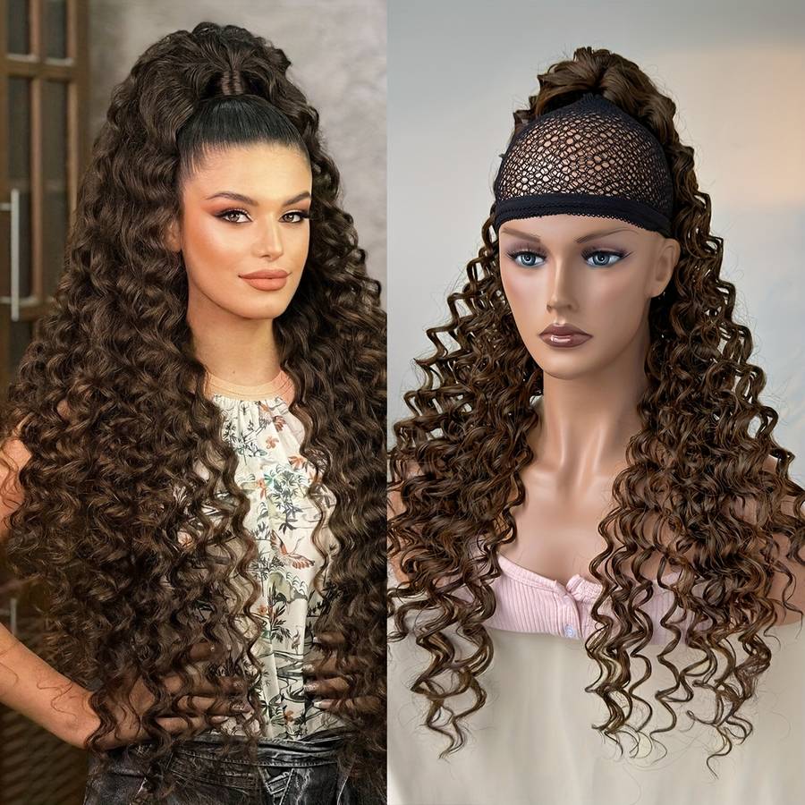 1Pc Black 66.04cm Fashion Design Wig