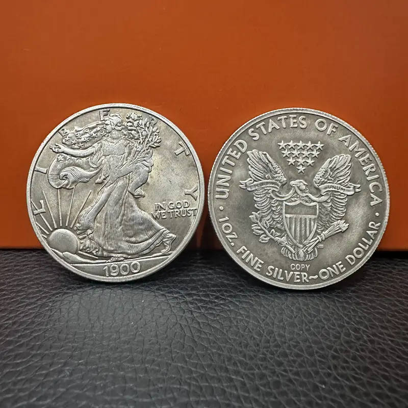 Liberty Patriotic Iron Silver-Plated Replica Coin, 1OZ Collectible Bullion