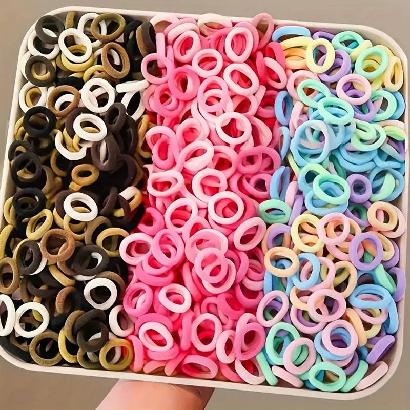 100Piece Vibrant Colorful Elastic Hair Bands For Girls
