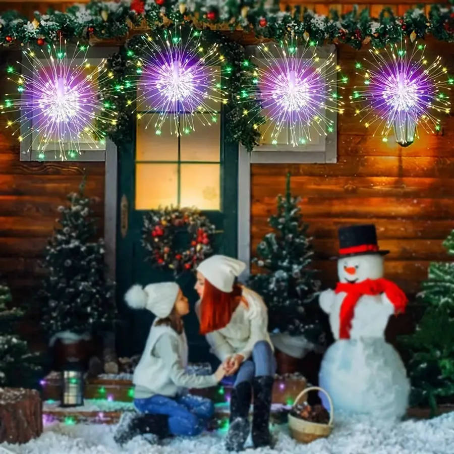 4 Strings Of Led Fireworks Colourful