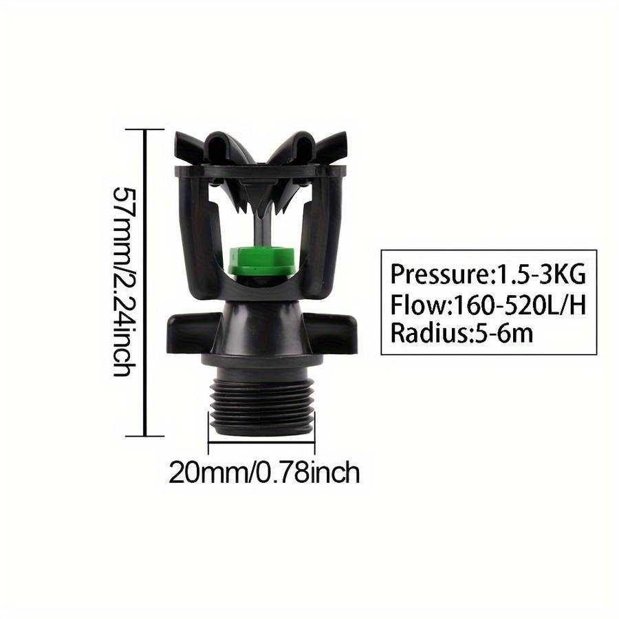 3Pcs Abs Garden Sprinkler Nozzle Rotating Spray
