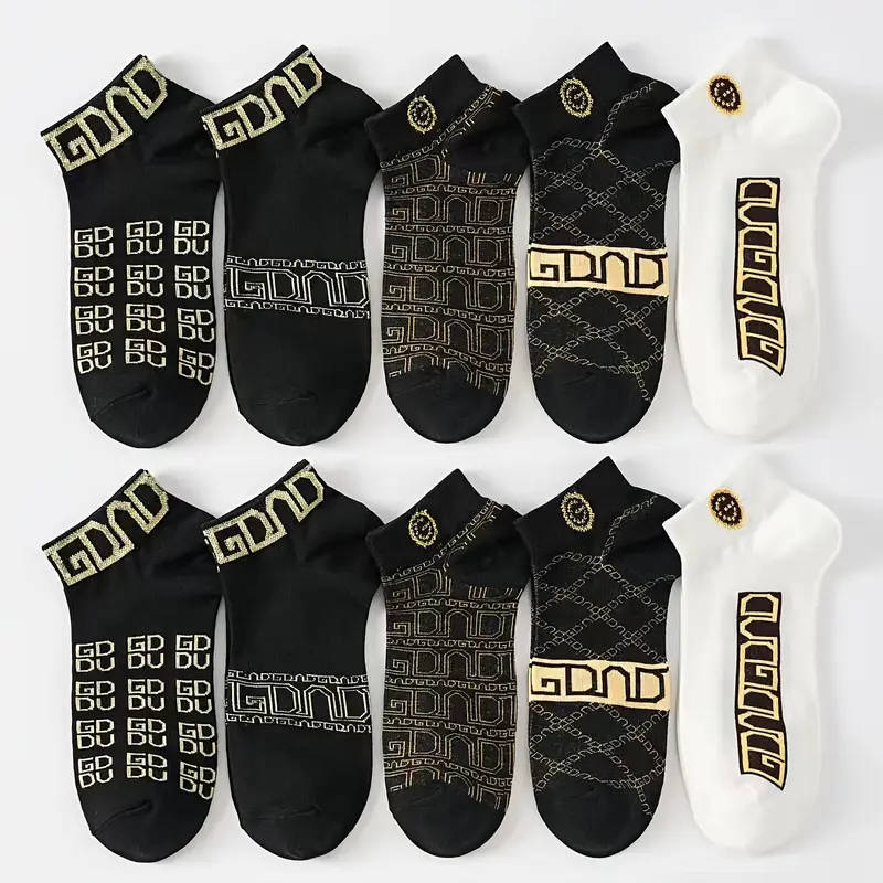10 Pairs Of Thin Sweat Wicking  Breathable Slip On Shoes