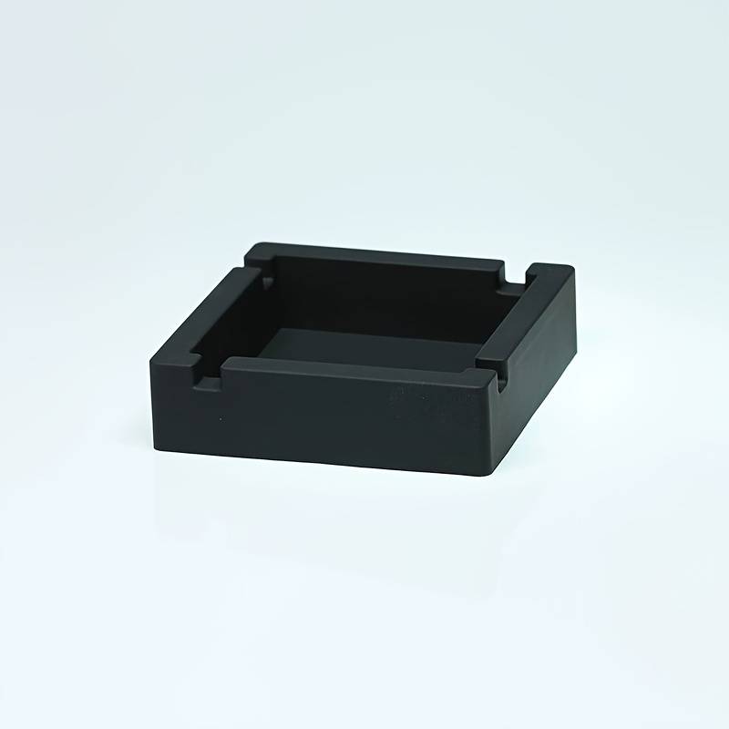1pc Home Relaxation Modern Square Silicone Ashtray Sleek DIY Home Decor No Power Needed Black