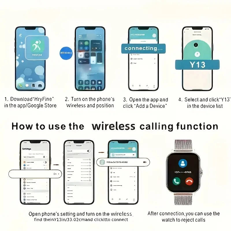 1pc Universal Smartwatch for Men and Women with Wireless Calling and Messaging Pedometer Fitness