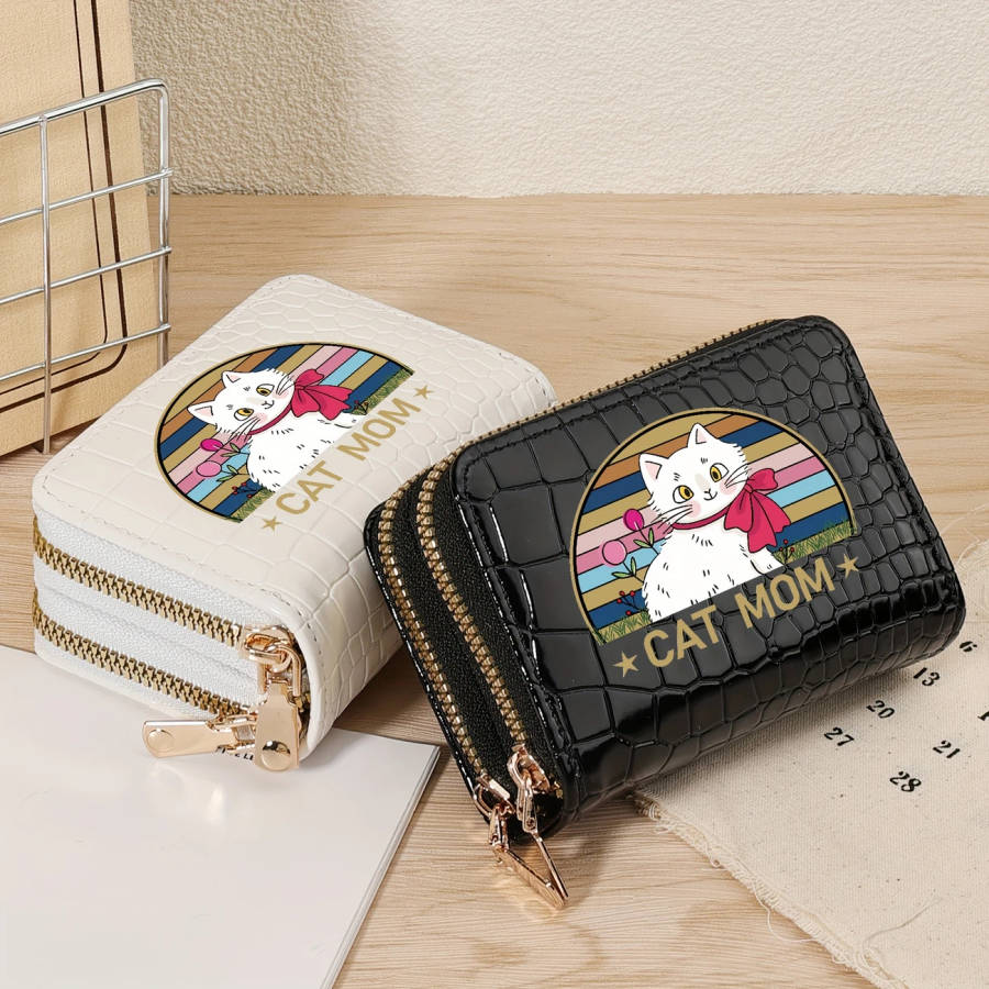 Fashionable Cute Cat Print Women's Short Wallet