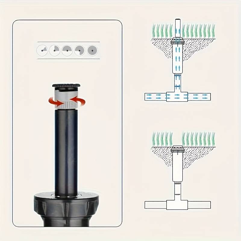 5Pcs Set Adjustable Pop Up Sprinkler Heads