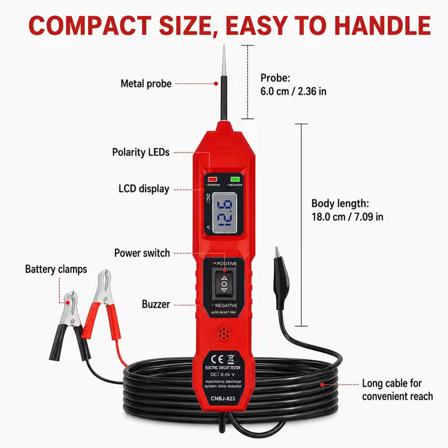 Smart Circuit Tester 823 with LED Voltage Display