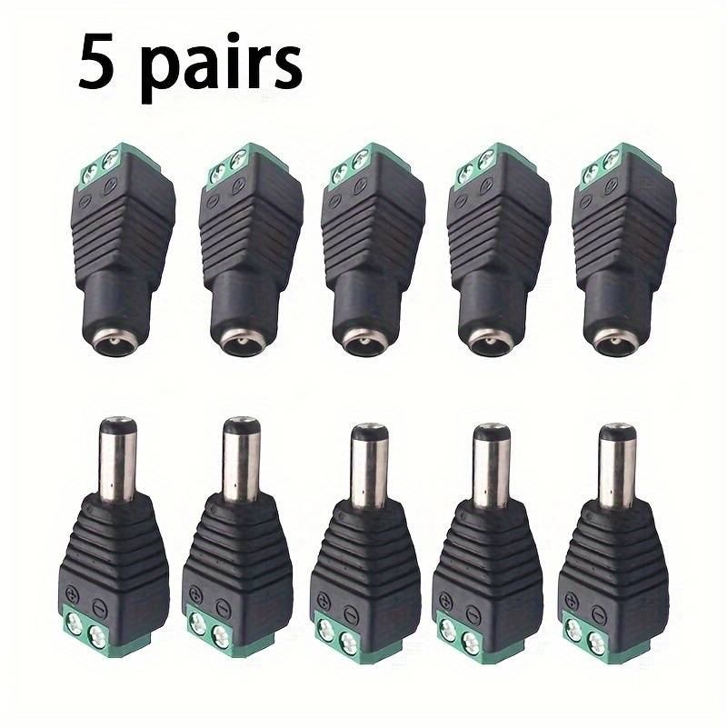 10pcs 5Pair Male Female DC Power Cable Plug Wire Connector Jack Power Plug Adapter for LED Stri