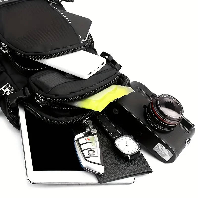 1pc Multi-Purpose Fashion Chest Bag Anti-Theft Trendy Sports Sling Backpack Lightweight Oxford Mater